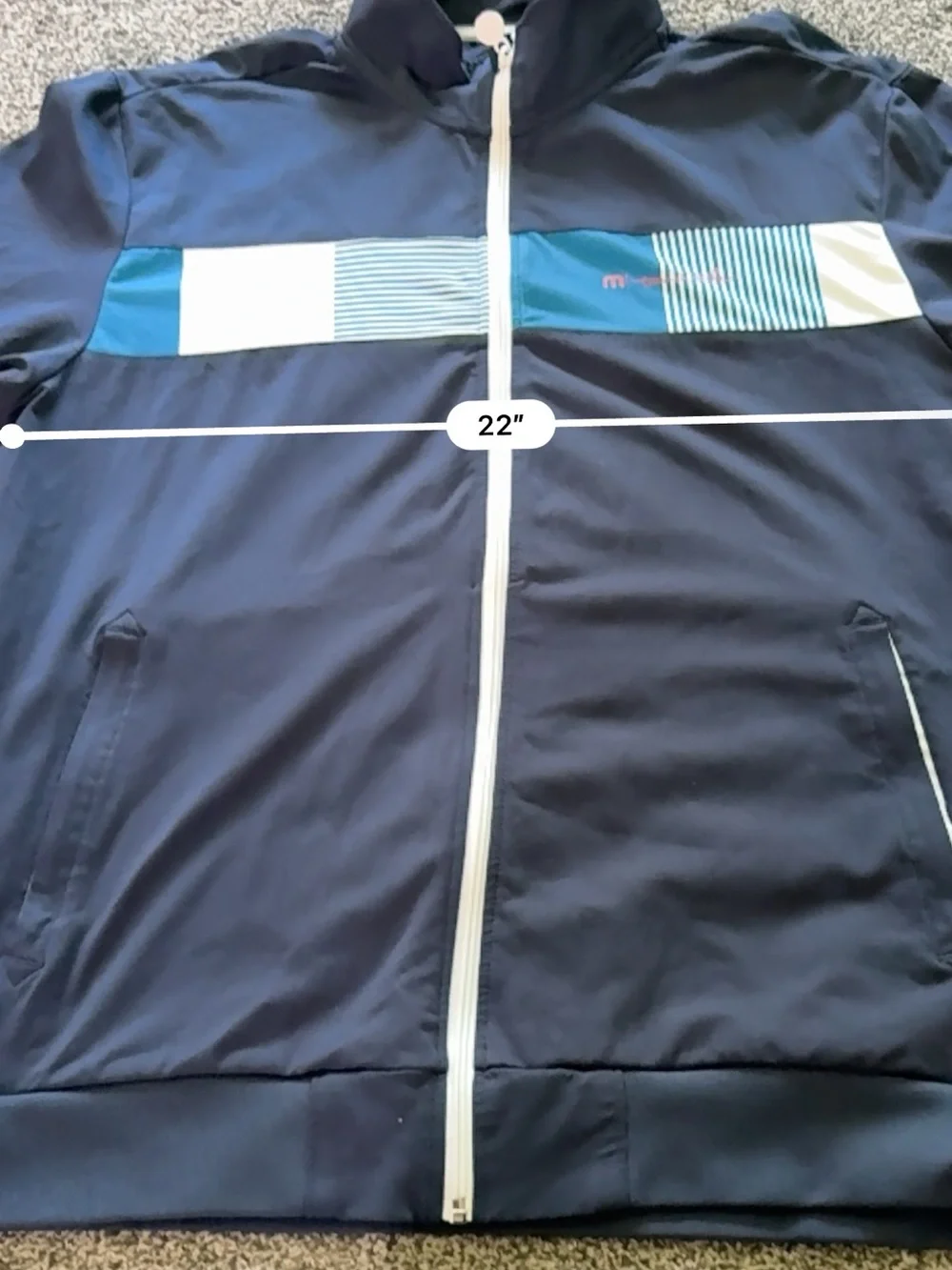 TravisMathew Navy Full Zip Golf Jacket Large Performance Stretch